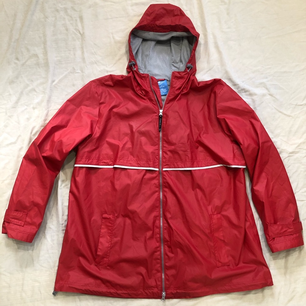 Charles River For Her Red Raincoat Reflective